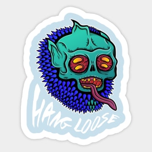 Trippy Skater Monster Hang Loose Sticker